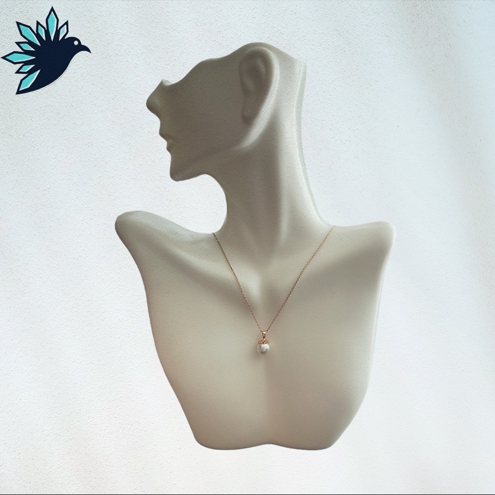 14K Rose Gold Pearl Necklace